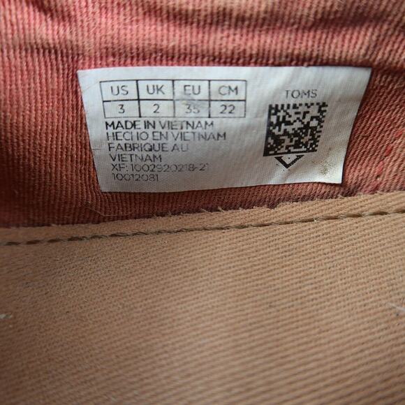 Toms Shoes Kids 3 Slip On Loafer Flats Casual Canvas Sneaker Fireworks Blue - Picture 11 of 11